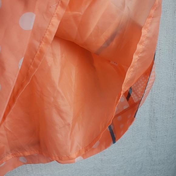 Downeast Retro Orange and White Dot Skirt - Picture 7 of 8